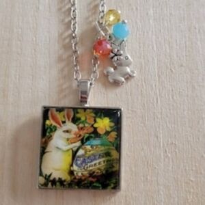 Easter Bunny Charm Necklace